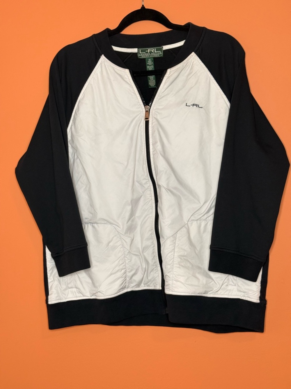 Ralph Lauren L-RL Two-Tone Zip Jacket - Black & White